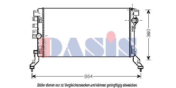 AKS DASIS radiatorius, variklio aušinimas 180071N